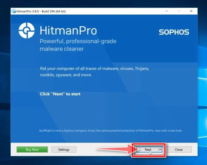 HitmanPro Installation Step 1