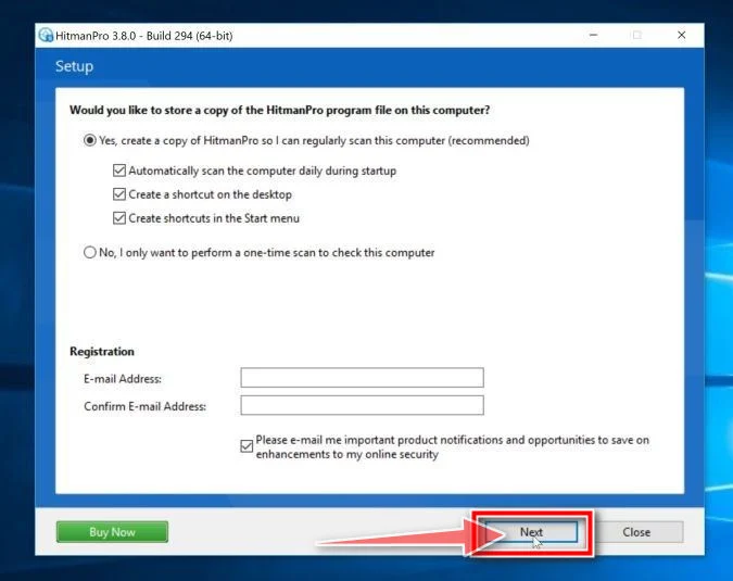 HitmanPro Installation Step 2