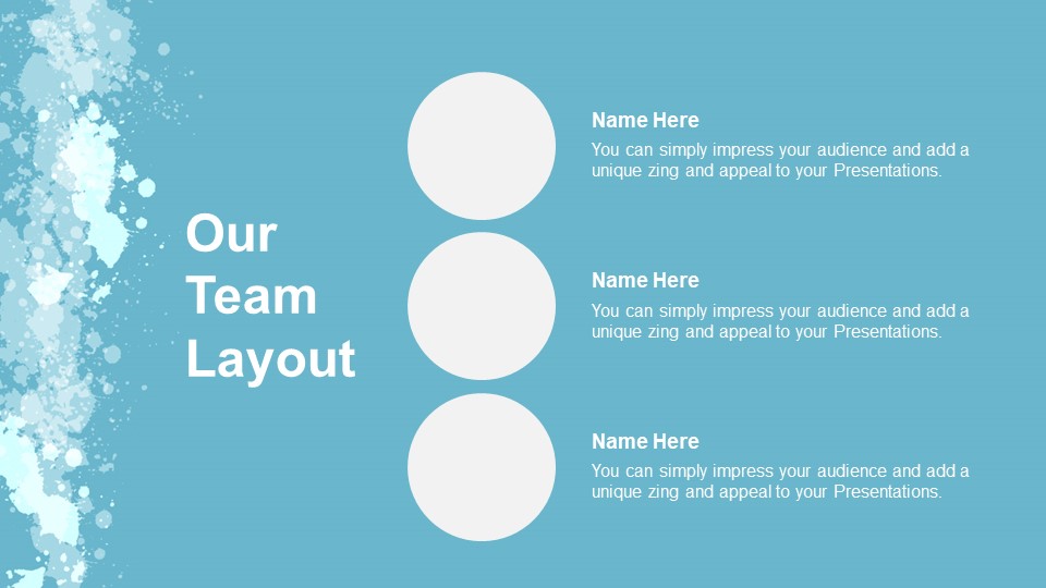 PP Theme: Water Colored Splashes PowerPoint Template Free Download