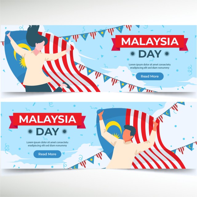 flat-malaysia-day-horizontal-banners-set-thumbnail