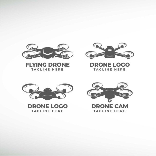 monochrome-flat-design-drone-collection-thumbnail