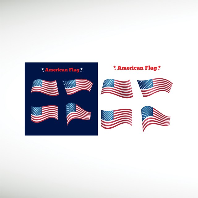 set-four-realistic-american-flags-thumbnail