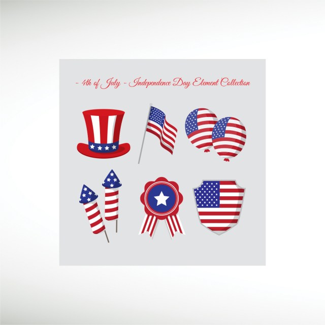usa-independence-day-flat-element-collection-thumbnail